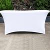 Yousheng Stretchy Table Cover Fitted Rectangle Solid Color Table Cloth Polyester Fabric Anti-Wrinkle Washable Table Cover for Indoor Outdoor Party
