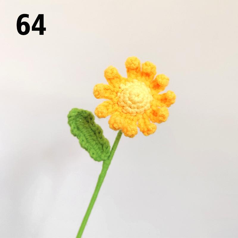 Подарок на День Учителя Подсолнух Вязаный Цветок Вязаный Цветок Ручной Работы Букет Домашний