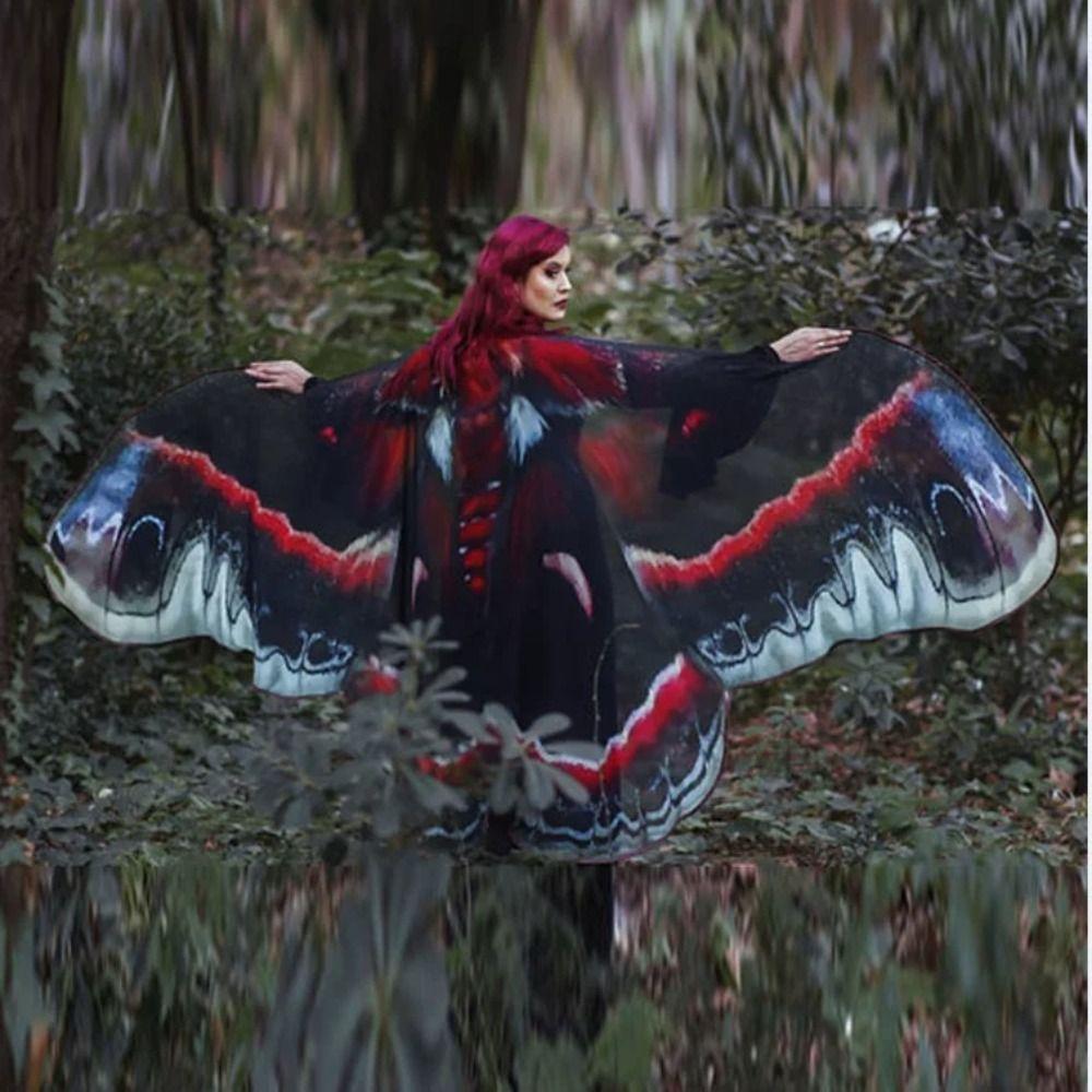 Halloween Butterfly Peacock Shawl Moth Butterfly Cosplay Costumes Beautiful Butterfly Cape Banquet