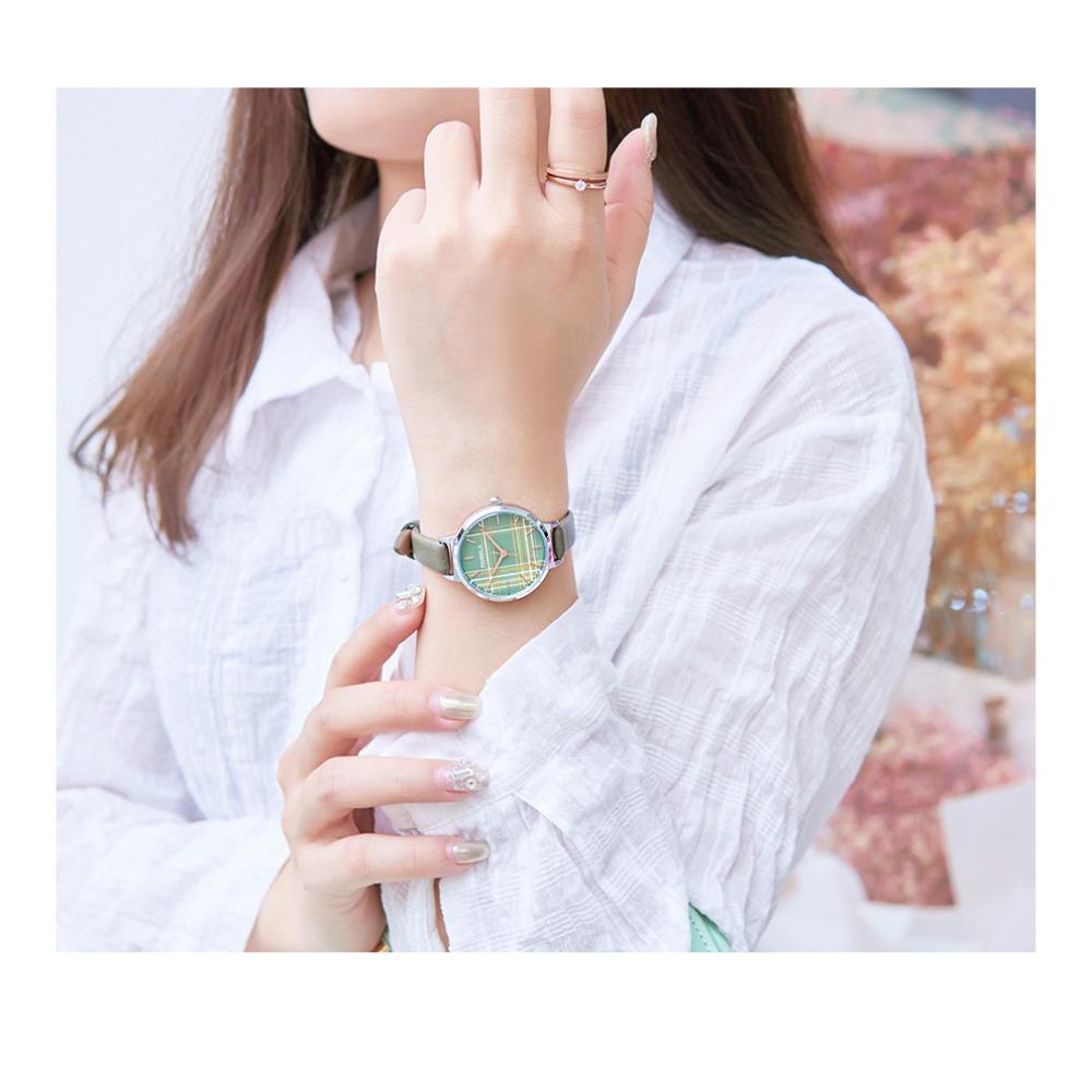 New Fashion Student Watch Small Fresh Simple Plaid Small Dial Women's Watch Waterproof Belt Watch Women