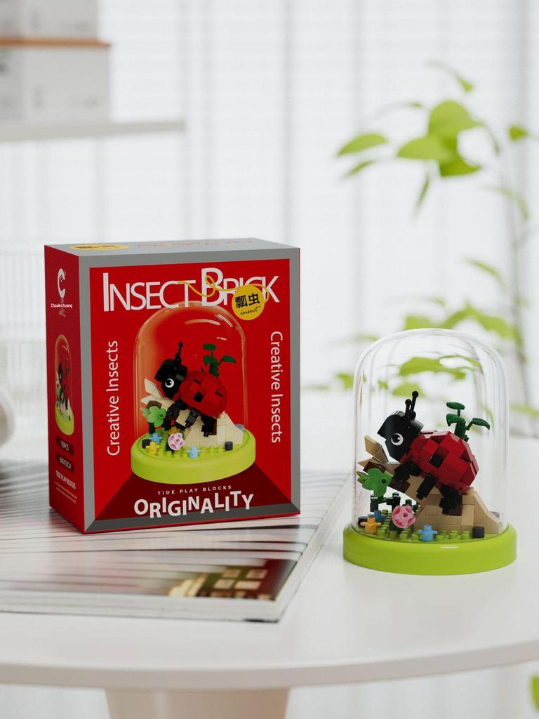 Серия «Насекомые приграничья»: Совместимый с Лего Сборный игрушечный бонсай с цветами для детей