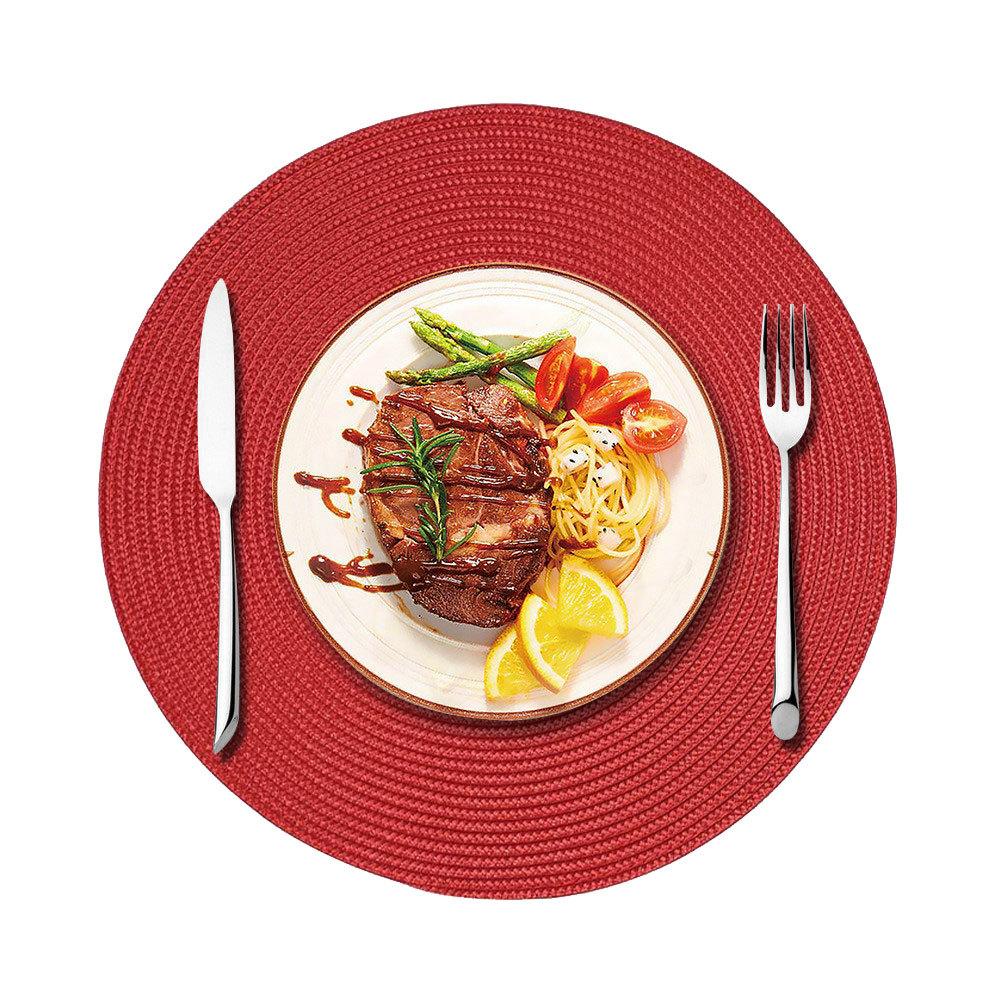Round Placemats Set  Braided Circle Place Mat Washable Table Mats for Kitchen Dining Table Mixed Color Non-Slip Place mats