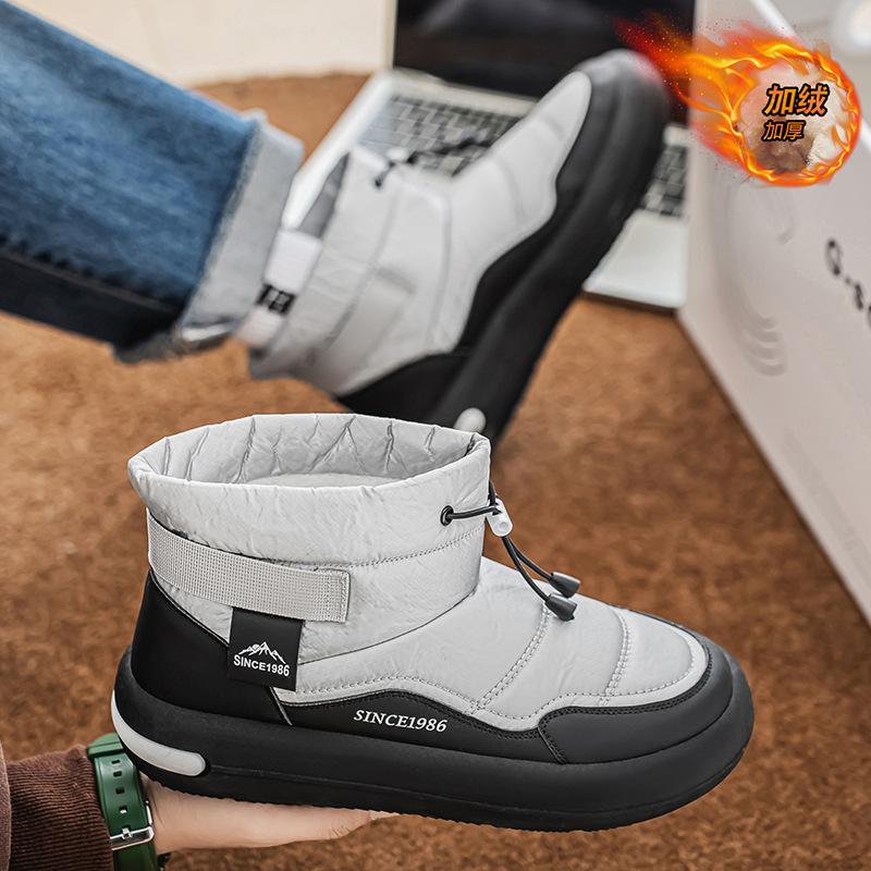 Высокие защитные туфли на платформе с одной педалью, водонепроницаемые, утолщенные ботинки Martin, теплая спортивная обувь из хлопка для активного отдыха