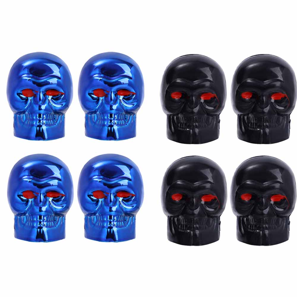 Крышка клапана автомобиля в виде черепа, колеса мотоцикла, шины, антикоррозийный медный сердечник, декоративная крышка штока клапана Шредера