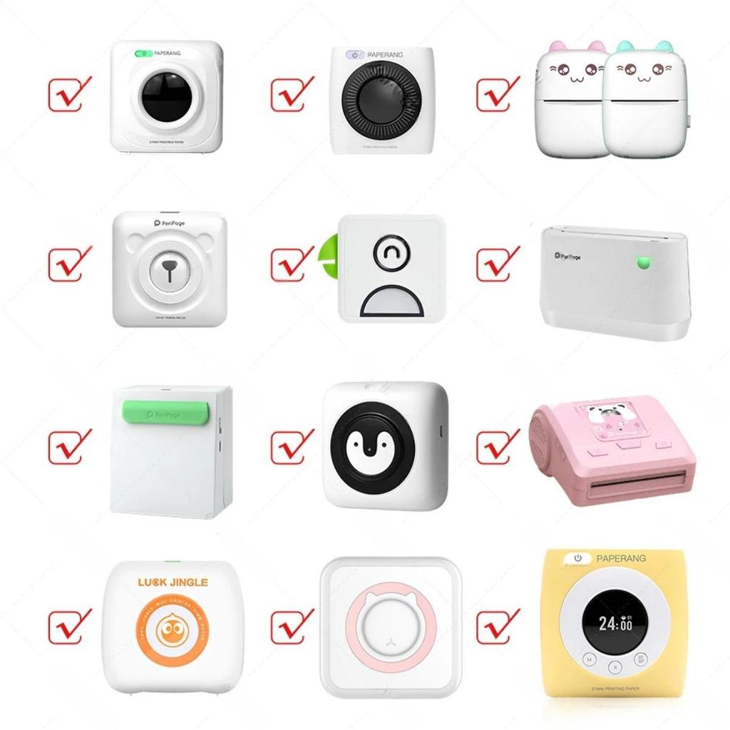 3 рулона термопринтера Бумага Милый медведь 57x30 мм 15 мм Этикетка Наклейка Самоклеящиеся этикетки для мини-портативных термопринтеров