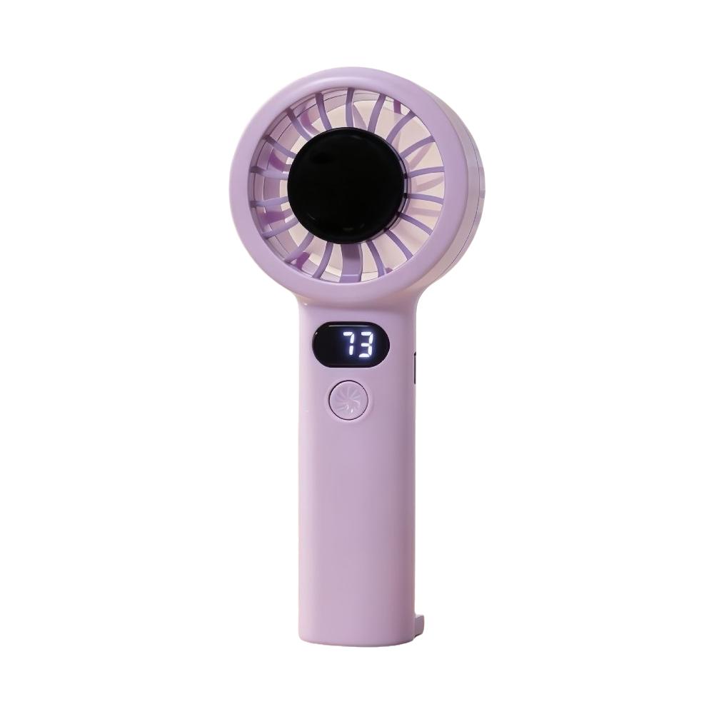 USB Rechargeable Electric Hand Fan with LED Display Highspeed Cooling Fan  Outdoor Travel