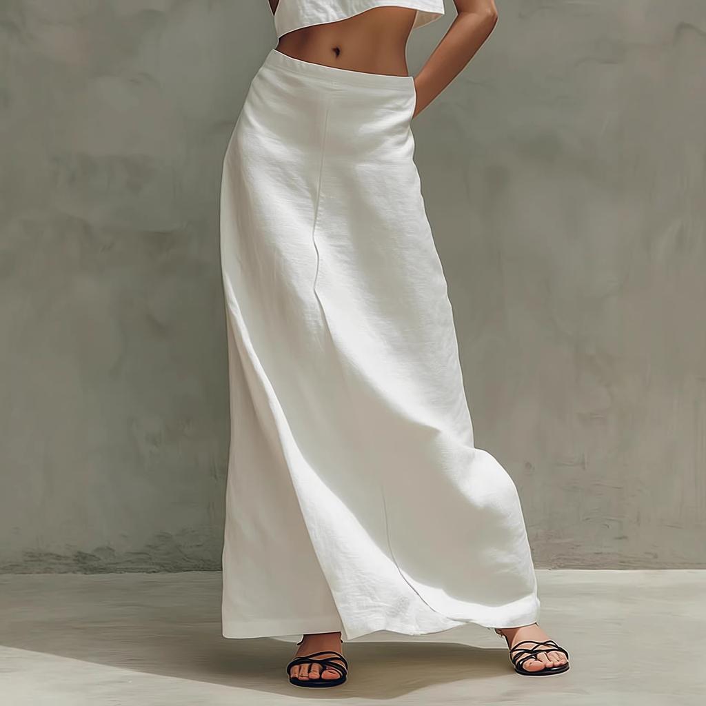 1116 European and American new women's summer foreign style and thin sleeveless long skirt temperament two-piece set