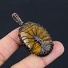 Tree Of Life Tiger Eye Gemstone Pure Copper Wire Wrapped Handmade Pendant Jewelry For New Year Gift