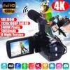 4K Full HD Video Camera Camcorder 2400 MP IR Night Vision Video Camcorder 3 Inch Touch LCD Screen 18X Zoom Camera W/ Mic
