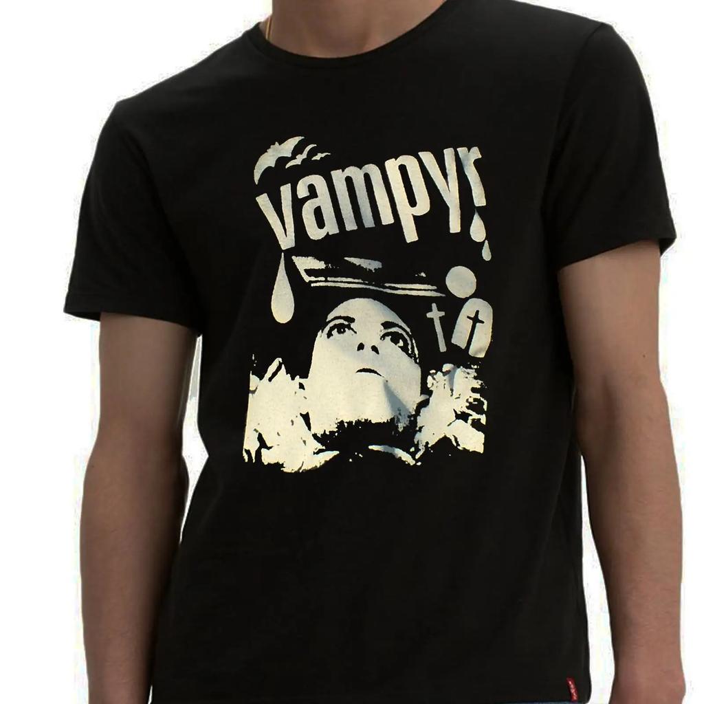 Vampyr T Shirt Hand Screen Printed Horror Vintage Designer Clothes Casual Soft Comfortable Graphic Versatile Streetwear