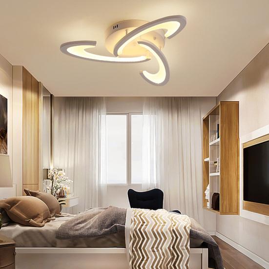 Художественная потолочная лампа в виде цветка, уникальный дизайн лепестков, светодиодный свет для дома, диммируемый современный светильник для декора спальни, гостиной