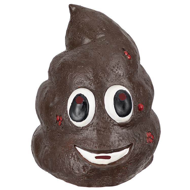 Halloween mask creative poop latex headgear funny Halloween mask for bar performances cos