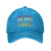 I Keep All My Dad Jokes In A Dad-A-Base Baseball Cap Unisex Distressed Washed Snapback Cap Daddy Father's Day Outdoor Gift Caps