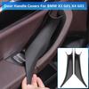 For BMW X3 X4 G01 G02 2018-2022 Interior Inner Door Handle Trim Cover Carbon Fiber Look Black ABS Plastic