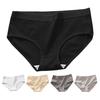 Женское хлопковое нижнее белье, эластичные трусы средней посадки, женские бесшовные трусики, полностью закрывающие тело, дышащие трусы