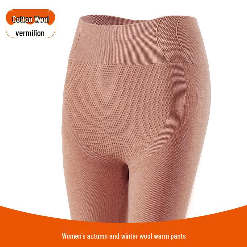 Женские брюки из шерсти ягненка с эффектом коррекции живота, высокая эластичность, стройнящие, для осени и зимы