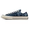 Chuck 70 Leather Overlay Low Rubber Company Unisex Sneakers Blue Navy Egret A07124C