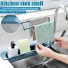 Kitchen Household Telescopic Sink Rack Holder Storage Drain Basket Home Dish Drainer Washing Sink Drying Rack Kitchen Accessory