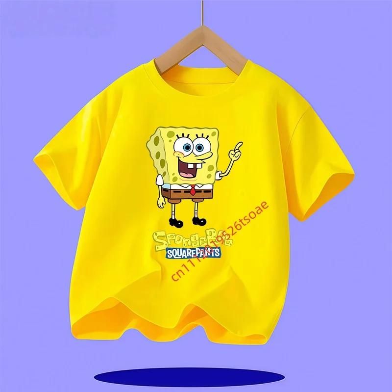 New SpongeBob SquarePants Childrens TShirt Casual Daily Comfortable Breathable for Boys and Girls