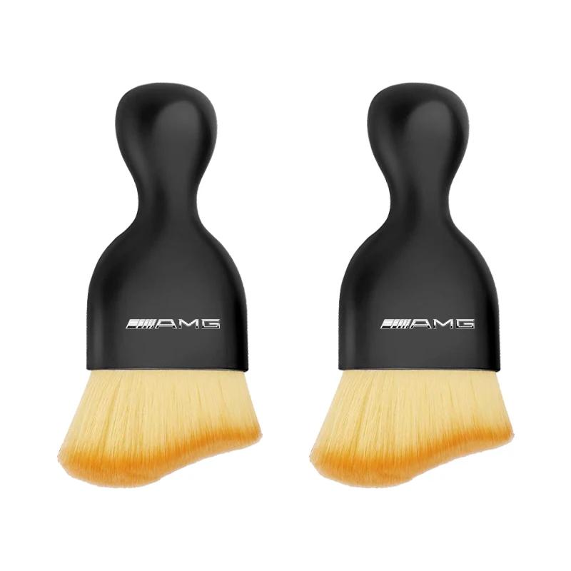 AABIG1 Car Emblem Cleaning Soft Brush Dust Remover Tool Accessories Stickers For Mercedes Benz C63 W117 Cla45 W205 W212 E63 W207 W176