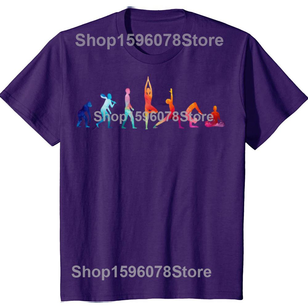 Забавные футболки с графикой эволюции йоги для мужчин и женщин, из чистого хлопка, юмористические, уличная одежда, футболка с коротким рукавом, унисекс, свободная одежда