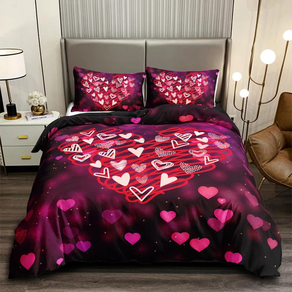 Романтический комплект постельного белья с красными розами, пододеяльник для подростков с принтом, двухъярусный полиэстеровый пододеяльник с цветочной тематикой