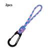 2pcs 20cm Length Carabiner Keychain 7 Colors Anti-loss Hook Wrist Hooks Backpack Buckles