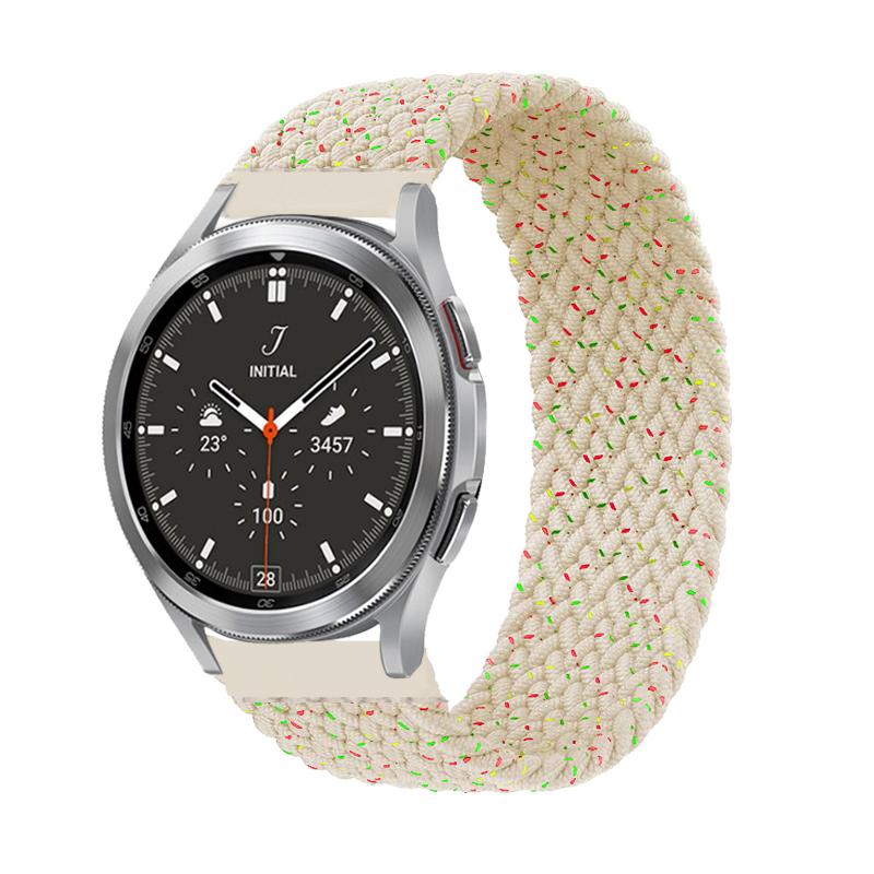 20 мм 22 мм ремешок для Samsung Galaxy watch 6 7 4 5 pro active 2 Gear S3 плетеный браслет solo loop ремешок Huawei watch GT 2 3