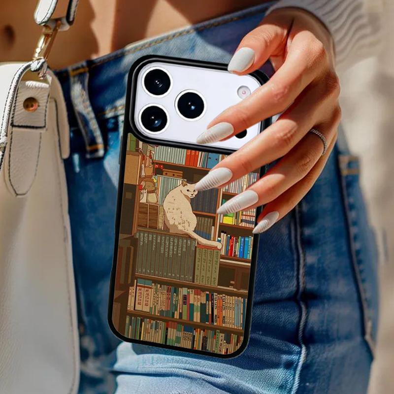 Читать книги Библиотека Книжная полка Чехол для телефона Для iPhone 17 Air 14 15 13 12 Max Чехол Для Apple 16e 11 Pro Max Plus Coque