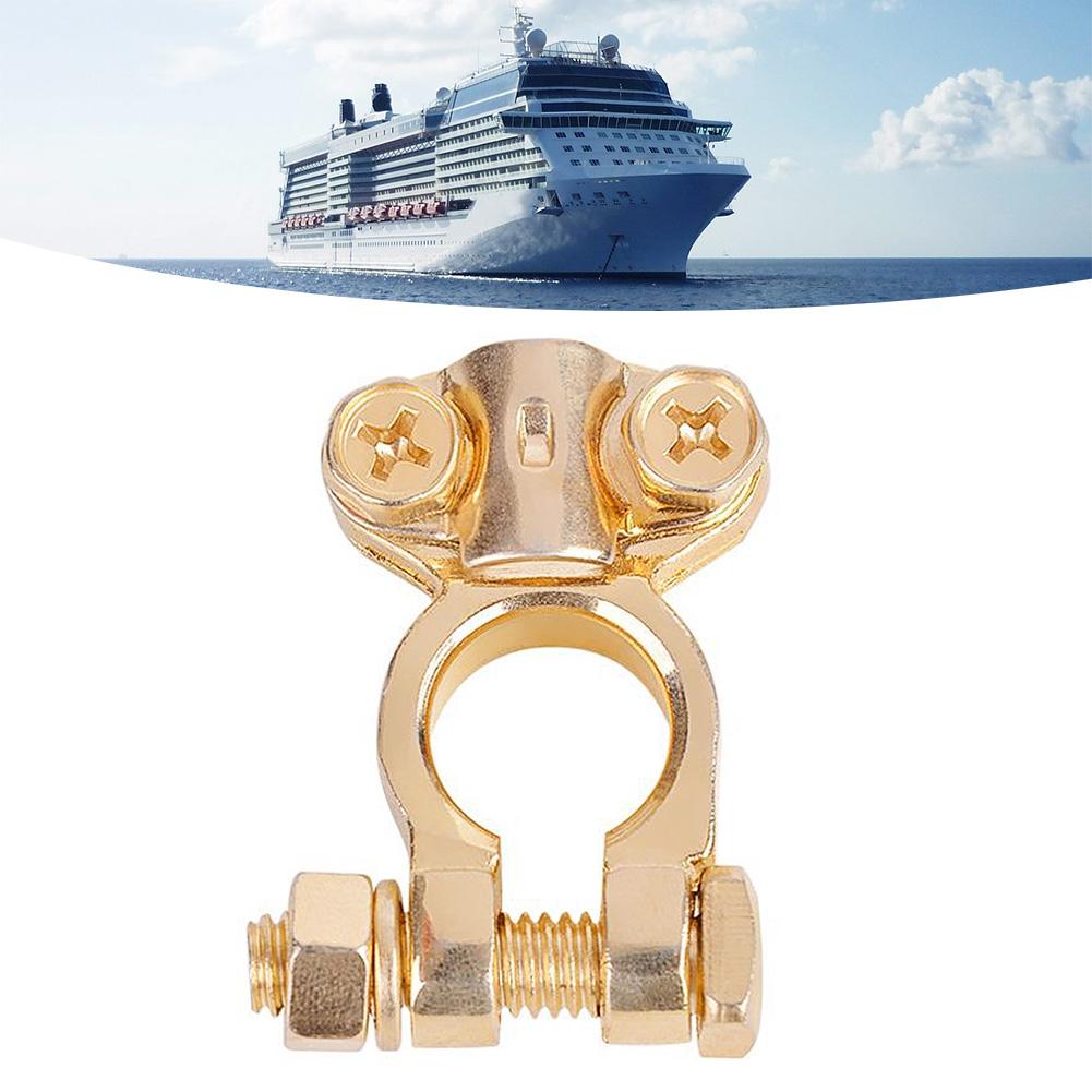 Клемма аккумулятора 17-18,5 Чистая латунь для автомобиля грузовика Болт Положительный и Отрицательный полюс