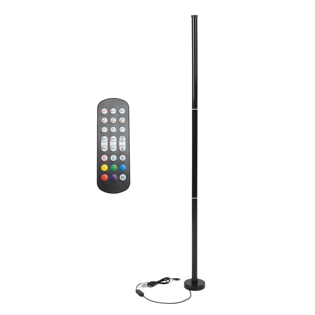 RGB Напольный светильник с изменяемым цветом, Светодиодный угловой торшер, Синхронизация с музыкой, 1000 режимов диммирования, Напольный светильник с пультом дистанционного управления для