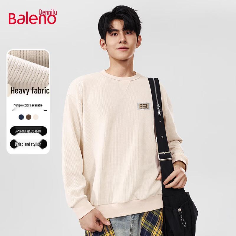 Baleno Men's Heavyweight Loose Fit Round Neck Sweatshirt