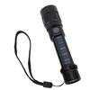 LED Flashlight Zoomable 3 Light Modes USB Or Solar Charge Compass Design Bright Flashlight for Outdoor Adventure Camping