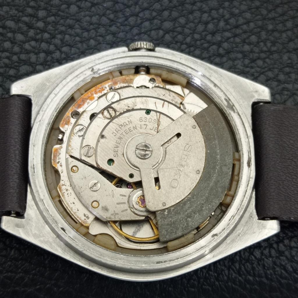 ЯПОНИЯ 6309A ВИНТАЖНЫЕ МУЖСКИЕ АВТОМАТИЧЕСКИЕ ЧАСЫ SEIKO 5 С ЦИФЕРБЛАТОМ КРАСНОГО ЦВЕТА a702726-1