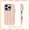Розовый Пастельный Волна Шарм Чехол для Телефона для IPhone 16 15 14 13 12 11 X XS XR XSMAX 7 8 Pro Max Plus Двухслойная Задняя Крышка