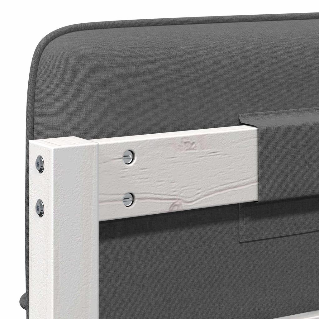 Upholstered Headboard with Headboard in White and Light Grey 75 cm