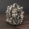 S925 Pure Silver Ornaments Hand Thai Silver Restoring Ancient Ways Personality Medusa Ring Ring Male Money Than Snakes
