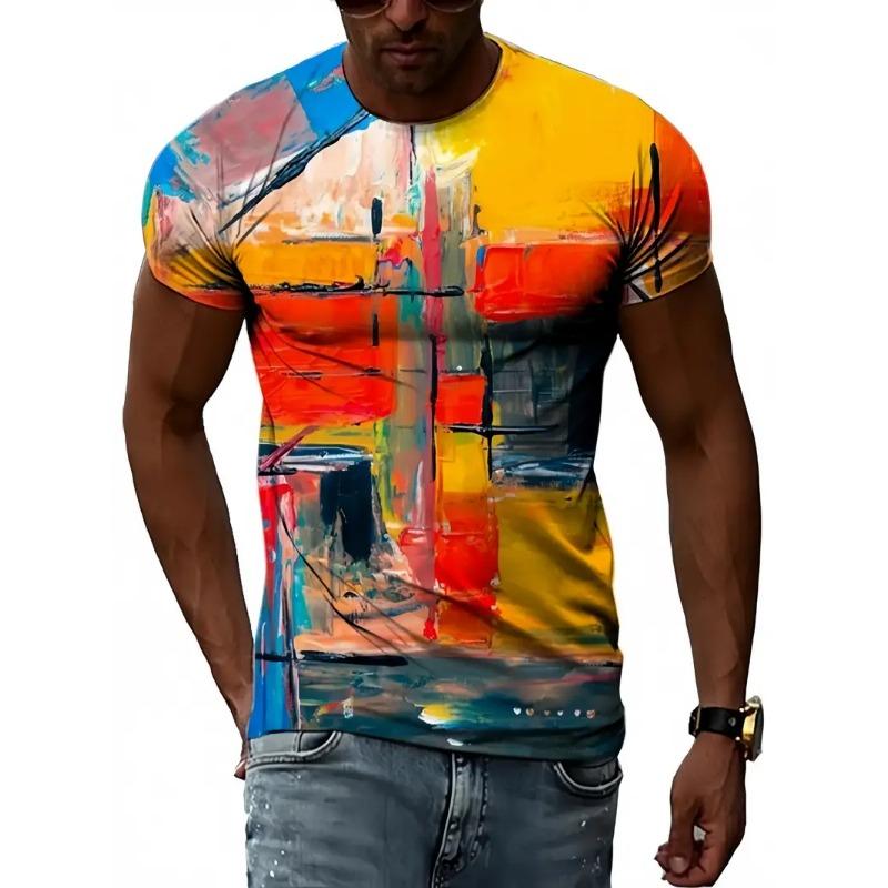 Футболка с 3D-принтом Visual Illusion, мужская дизайнерская одежда, летняя женская повседневная уличная одежда с коротким рукавом, забавные детские футболки большого размера