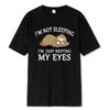 Sloth:I'M Not Sleeping I'M Just Resting My Eyes Men Tshirts Fashion Breathable T Shirts Loose Cotton Tee Clothing Brand T-Shirt