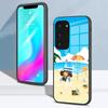 Чехол для телефона Чебурашка для Samsung S26 S25 S24 FE S23 S22 S21 Plus S20 Ultra Note20Ultra Черный Стеклянный Чехол
