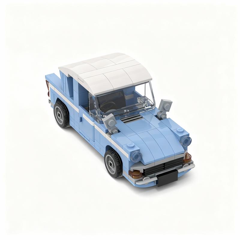253 детали MOC Летающий Форд Англия Издание Приветливой Аллеи Волшебный Колдун Модель Строительные Блоки Рождественские Подарки Строительные Игрушки Кирпич