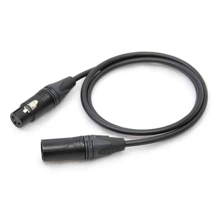 ONKODO XLR Микрофонный Кабель NEUTRIK Золотой 1м Черный
