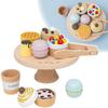 Daiwa Wooden Toy Sweets a Collaboration with Includes 7 a Cake and Perfect for Pretend Play and Cake Shop Set, Calonstyle, Sweets, Stand, Tongs. Play.
