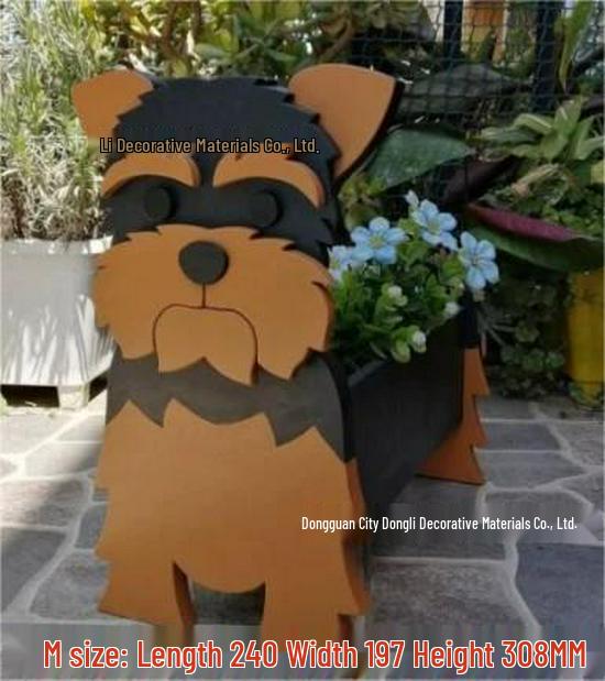 Independent Station Cross-border Garden Art Craft Ornaments: Dog & Cat Flower Pot and Planter