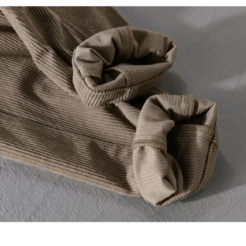 Осенние мужские брюки в стиле ретро, вельветовые брюки, повседневные длинные брюки с эластичной резинкой на талии, прямые мужские брюки