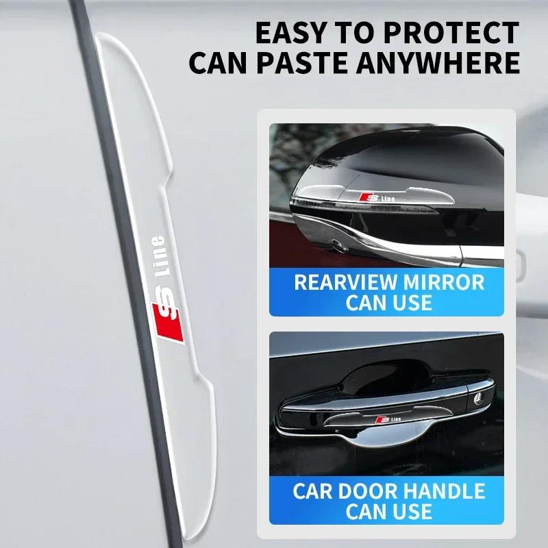 Car Body Edge Anti Scratch Collision Protection Strip Stickers For tt Sline A4 B5 B6 A3 8P 8V 8L A5 A6 C6 C5 A1 A7 A8 Q2 Q3 TT