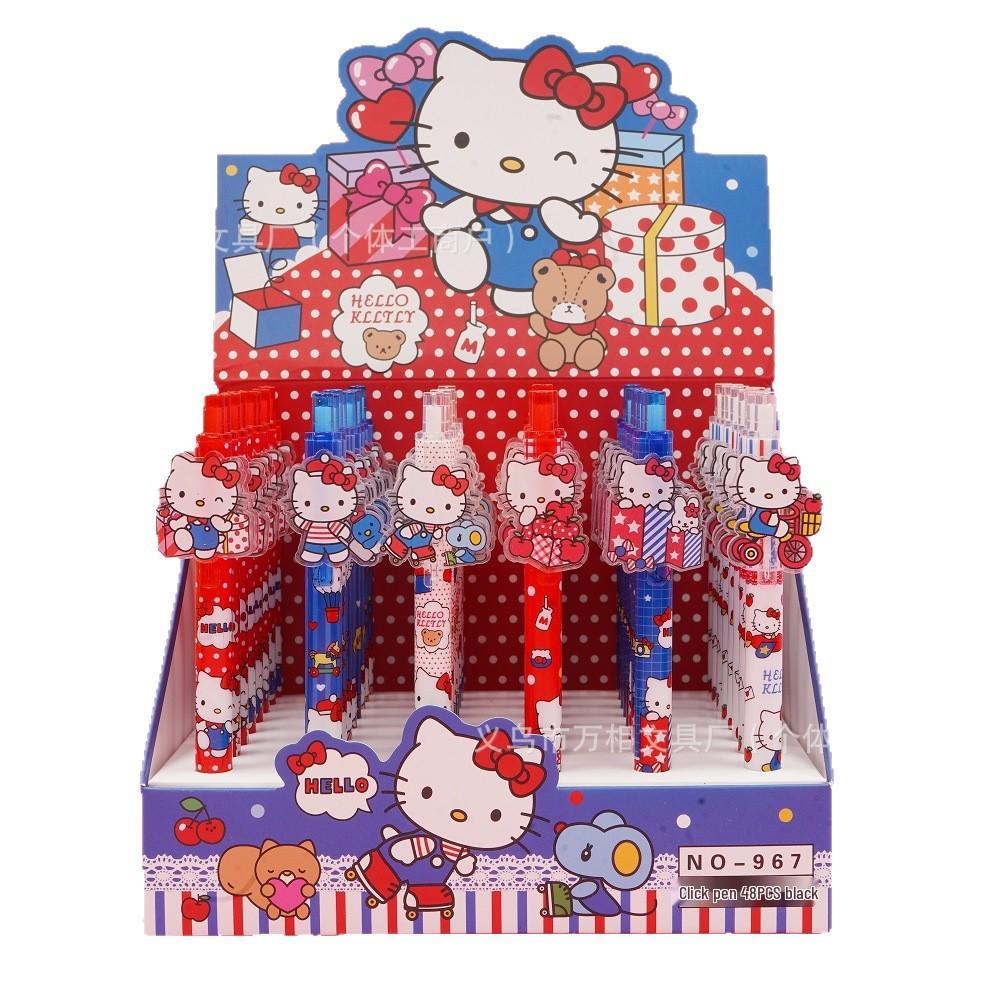 Акриловая ручка-стикер Hello Kitty с быстрым высыханием: Гладкая шариковая ручка-клик для студентов