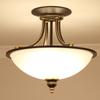 American Retro Semi-Flush Mount Chandelier for Modern Living Spaces - Bedroom, Dining Room, Balcony, Hallway, and Foyer Lighting.