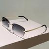 Винтажные безободковые солнцезащитные очки мужские новая мода многоцветные повседневные солнцезащитные очки женские трендовые дизайнерские очки класса люкс декор солнцезащитные очки