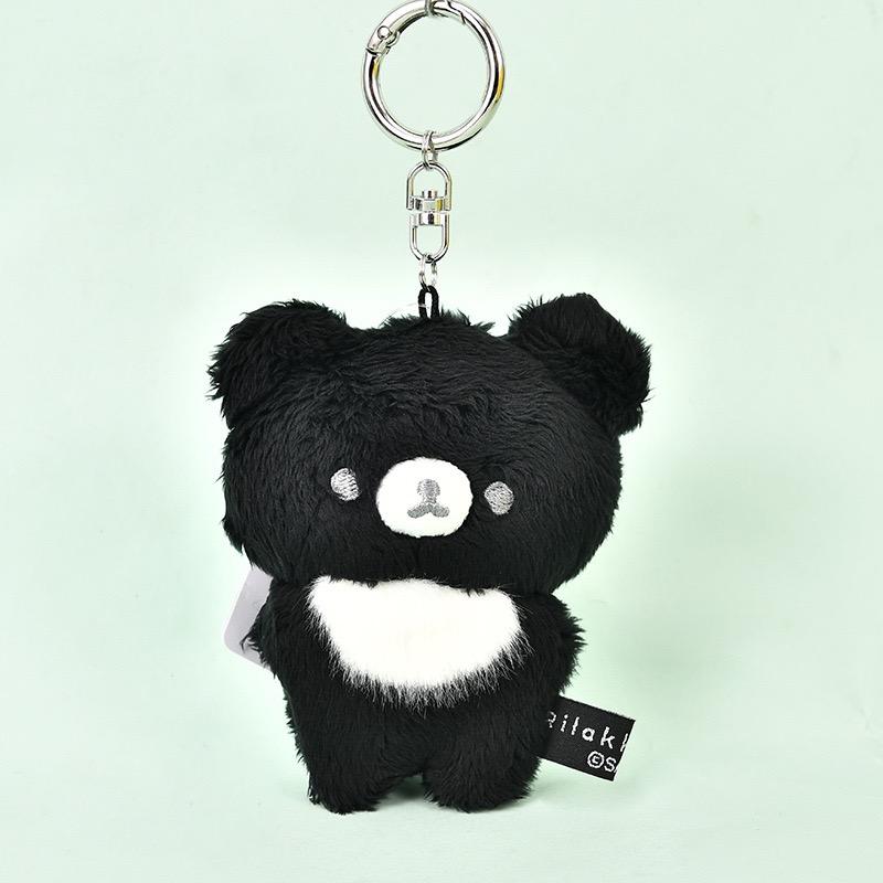 New Relax Bear Black & White Plush Keychain Cartoon Panda Tang Suit Bear kuma Bear Kiiroitori Stuffed Pendant Backpack Charm